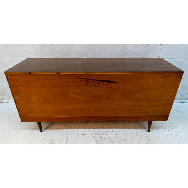 Vintage Mid-Century Modern Walnut Credenza For Sale - Image 13 of 13