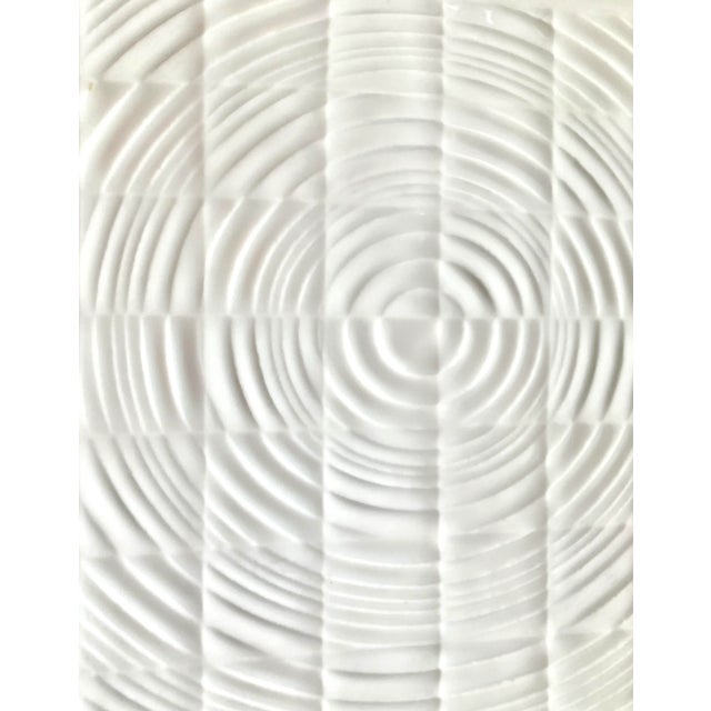 Late 20th Century Furstenberg Germany White Modern Contemporary Organic Porcelain Bottle Vase For Sale - Image 5 of 7