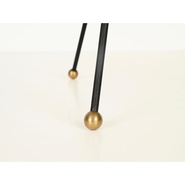 Wood Italian Tripod Floor Ashtray in Bamboo and Iron, 1950s For Sale - Image 7 of 14