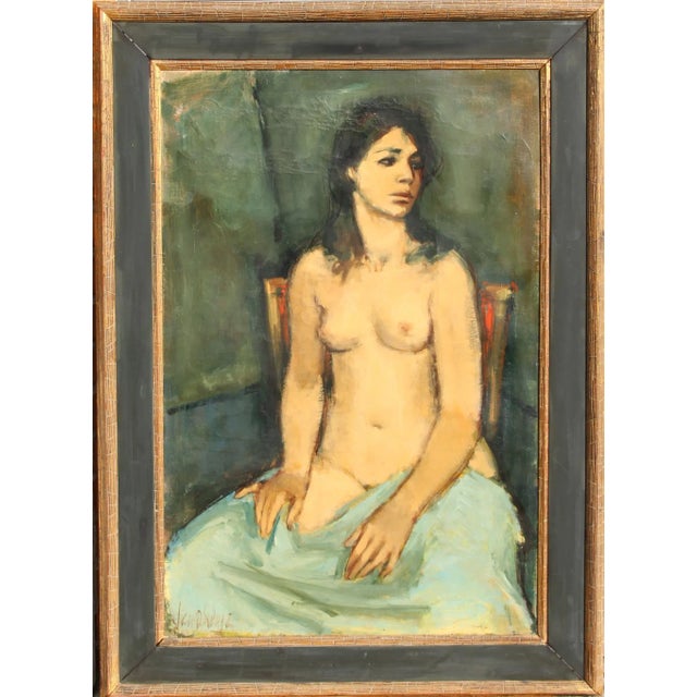 Impressionist Jan De Ruth, Red Chair, Painting For Sale - Image 3 of 3