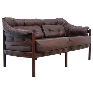 Mid-Century Modern 2-Seater Sofa attributed to Ellekær & Norell for Coja Sweden, 1970s For Sale