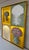Abstract Mixed Media Quadriptych Basilius Beslers’ Lilium Cruentum Polyanthos in Gold Wood Frame For Sale - Image 3 of 12