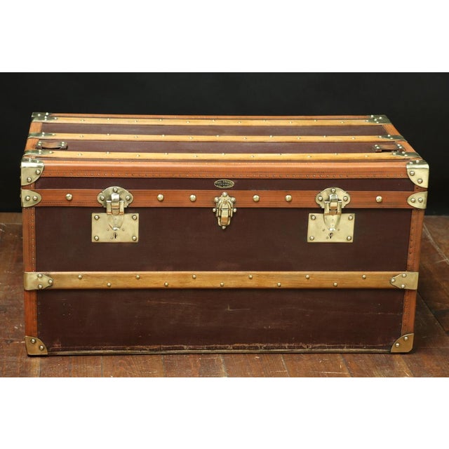 Vintage Mail Trunk from Erhart Mulhouse, 1920s, in Very Good conditions. Designed 1920 to 1949 This piece has an...