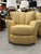 Wood Channel Back Scalloped Swivel Chairs, a Pair For Sale - Image 7 of 8