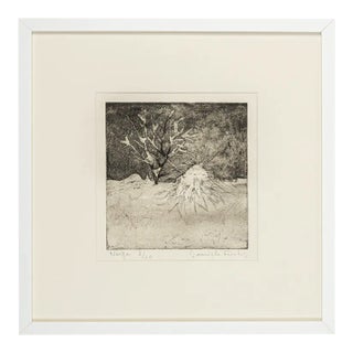Danièle Fuchs, Neige, Black and White Etching on Paper, Framed For Sale