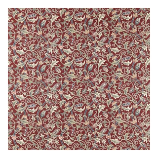 Morris & Co. Scrolling Tulip Fabric in Plum For Sale