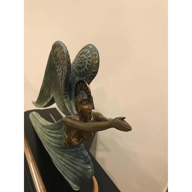 1980s 1984 Erte LTD Ed "Angel" Bronze Sculpture by Romain De Tirtoff For Sale - Image 5 of 12