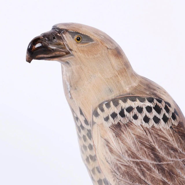 Carved and Painted Horn Birds - A Pair For Sale In West Palm - Image 6 of 9