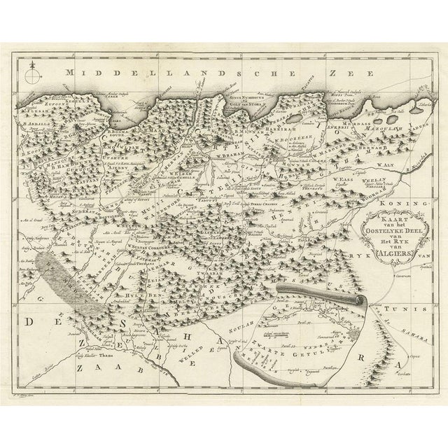 Late 18th Century Map of the Eastern Region of the Kingdom of Algiers, 1773 For Sale - Image 5 of 5
