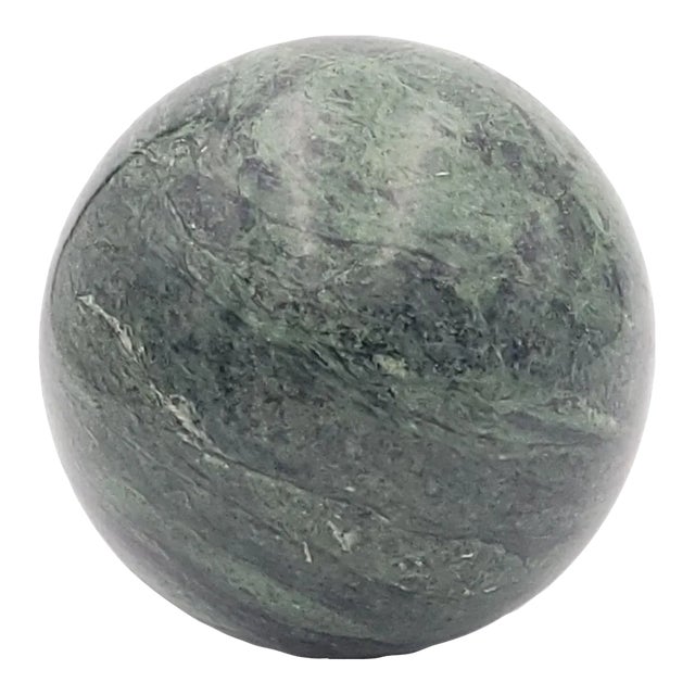 Green Marble Sphere Chairish