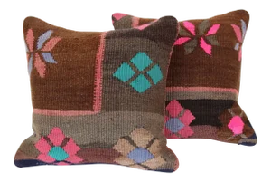 Turkish Kilim Cushions - a Pair