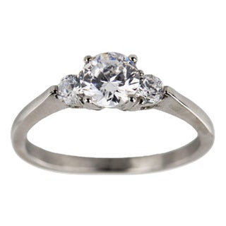 White Metal Ring with White Swarovski Stones. For Sale