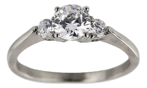 White Metal Ring with White Swarovski Stones.