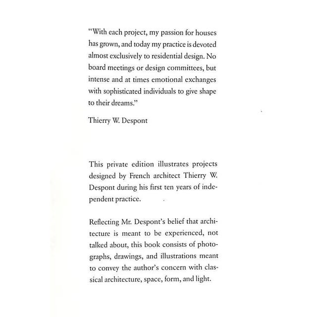 DESPONT, Thierry W. [200] pp. The Office of Thierry W. Despont Ltd./ Marquand 1990 16 5/8" x 12 1/4" This private edition...