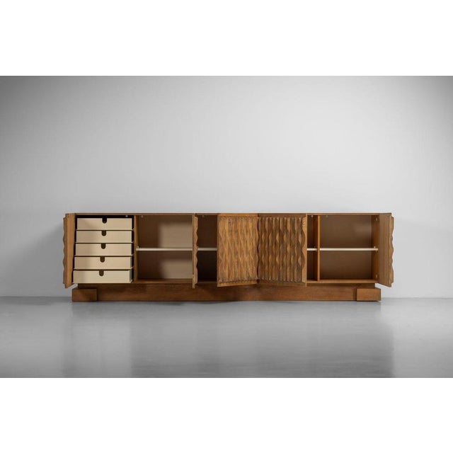 Niagara Sideboard in Oak by Maison Aurora, Belgium, 1975 For Sale - Image 14 of 18
