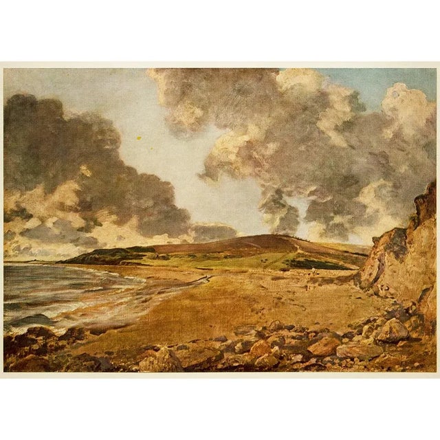 Paper 1956 After John Constable "Weymouth Bay", Vintage Full-Color Print For Sale - Image 7 of 8