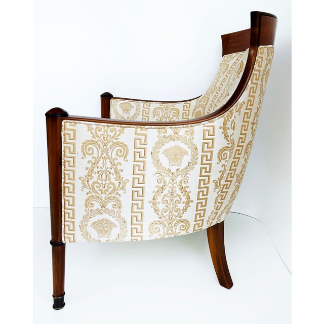 Biedermeier "Elena" Italianate Biedermeier-Style Chair by Gianni Versace Home With Medusa For Sale - Image 3 of 12