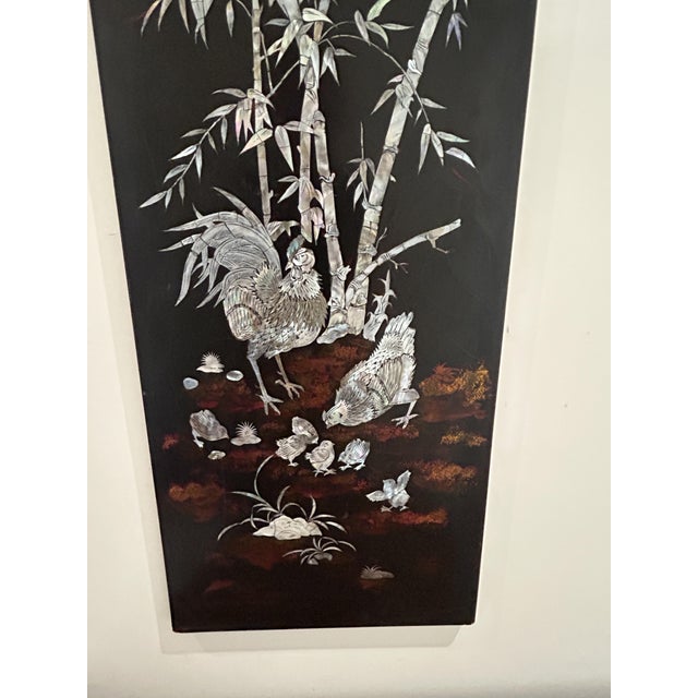 Vietnamese Lacquer Panel from Hong Phuoc, 1950s For Sale - Image 10 of 14