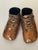Shabby Chic French Antique Brass Baby Shoes 2 Pairs For Sale - Image 3 of 4