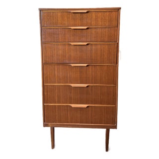 A Mid Century Modern Tallboy in Teak by Austinsuite, Circa 1960s, Attributed For Sale