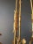 Small Brass Empire Lustre Chandelier in Antique Gold Finish For Sale - Image 9 of 12