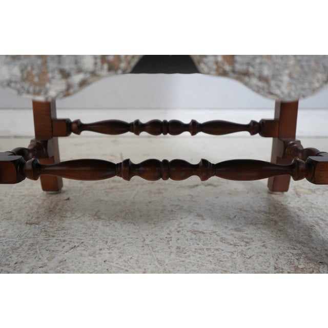 Pair of Tall Back William & Mary Style Wing Chairs For Sale - Image 16 of 18