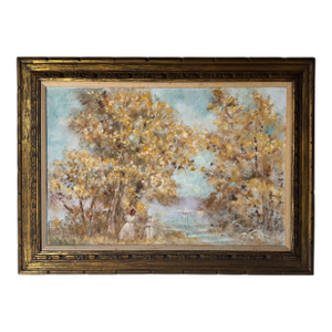 Elizabeth Van Cort “Children and Country Scenes” Impressionist Oil on Canvas Painting – Framed