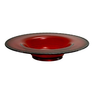 Ruby Red 12” Console Bowl For Sale