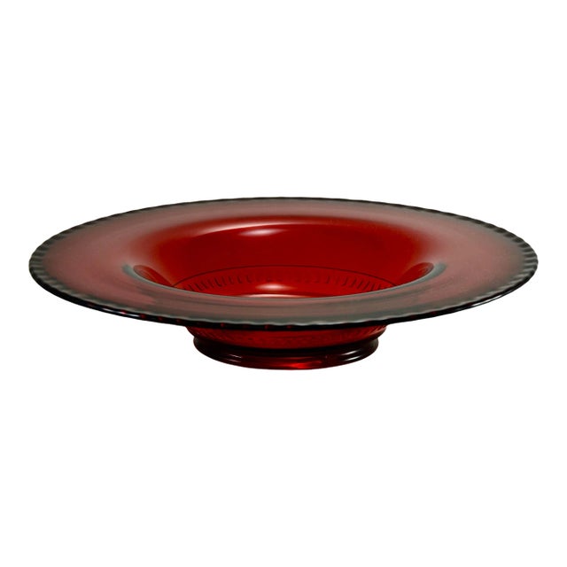Ruby Red 12” Console Bowl For Sale