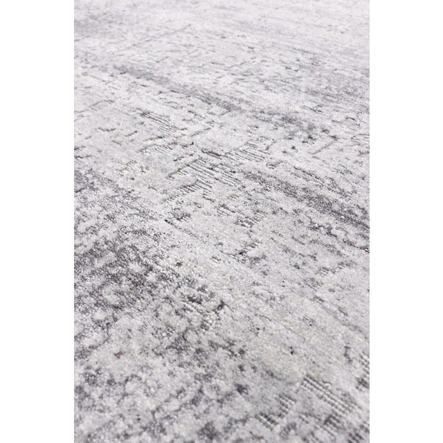 Contemporary Pasargad Home Adra Silver Area Rug- 8' 1" X 10' 1" For Sale - Image 3 of 7
