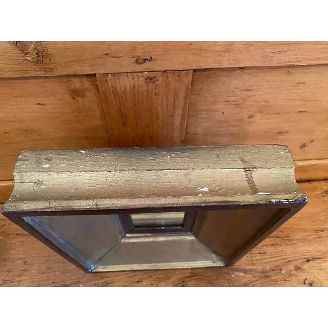 Petite Early 20th Century Wood Framed Mirror For Sale In Portland, OR - Image 6 of 7