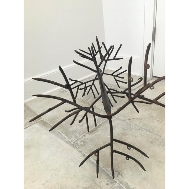 Antique Four Tier Handwrought Iron Game Rack For Sale - Image 9 of 13