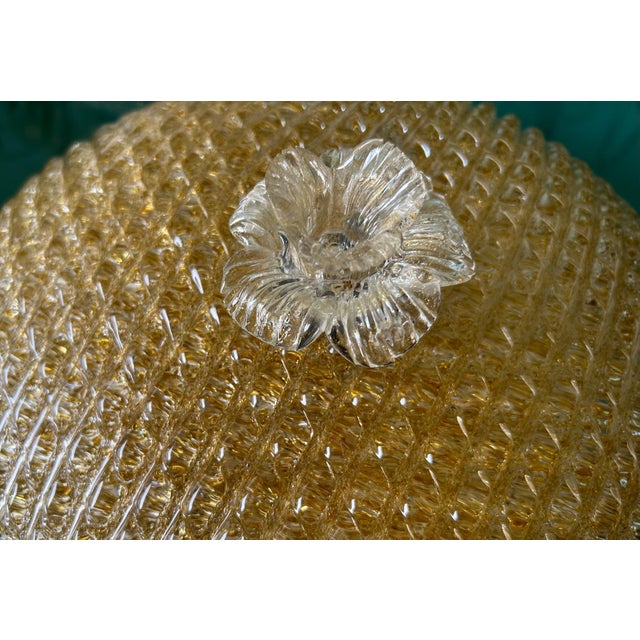 Gold Murano Ceiling Lights, 1980s, Set of 3 For Sale - Image 8 of 18