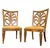 Elegant set of eight dining chairs by Century Furniture, featuring sculptural carved backs in a neoclassical plume motif....
