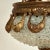 Antique Italian Bronze and Glass Chandelier With Palm Leaves For Sale - Image 4 of 6