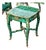 French Louis XV Style Side Table – Emerald Green Malachite-Inspired Finish With Gold Leaf & Ornate Bronze Details For Sale