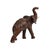 Vintage Brown Leather Elephant with Tusks For Sale - Image 6 of 10