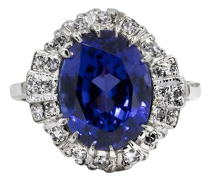 Late 20th Century 14k Antique Tanzanite Ring, Size 5