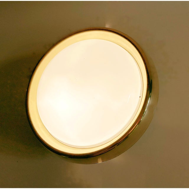 Gold Vintage Brass and Glass Sconce from Limburg For Sale - Image 8 of 18