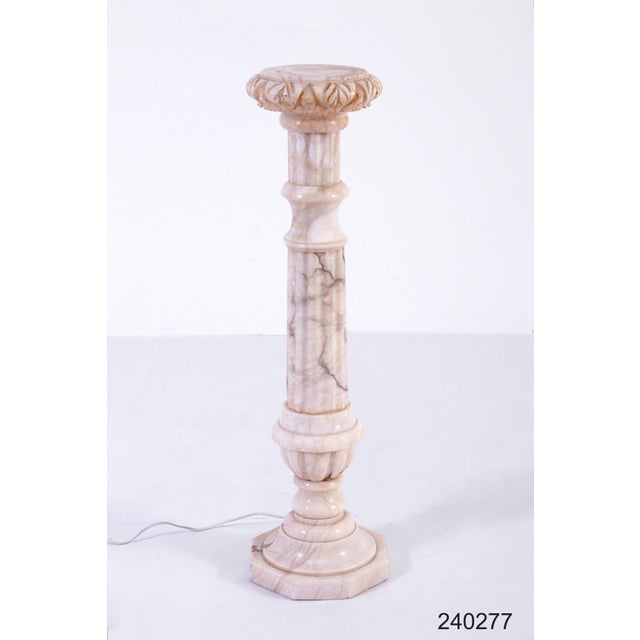 Italian Marble Column with Lighting, 1950s For Sale - Image 13 of 18