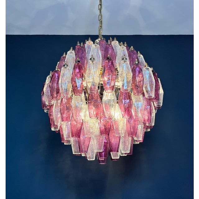 Vintage Spherical Murano Poliedri Chandelier, 1990s For Sale - Image 15 of 18