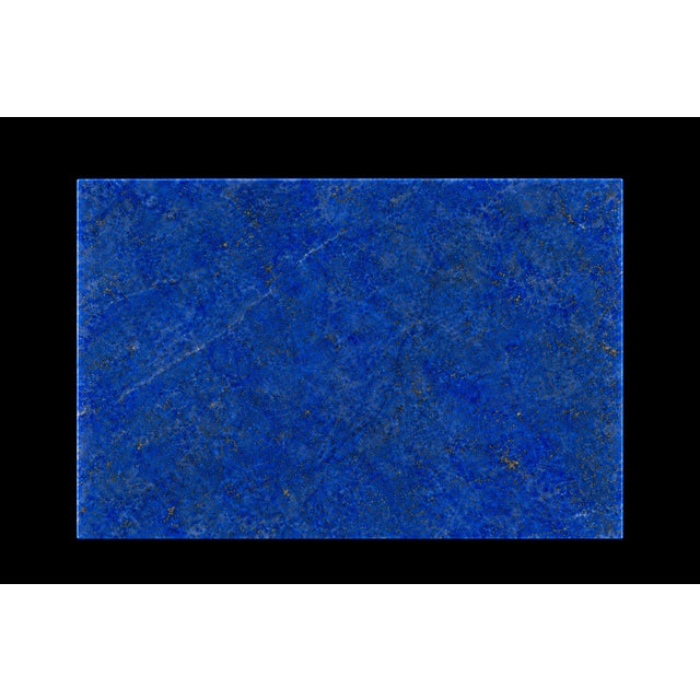 Lapis Lazuli Box Single Panel Whole Slab Lid and 2 Sides Italian No Dye or Filler For Sale In Los Angeles - Image 6 of 16