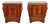 Pair of Red & Gilt Chinoiserie Small Cabinets For Sale