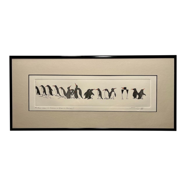 Vintage Angie Whitson Signed & Numbered 185/500 "Sophistiguins" Collection Lithograph For Sale