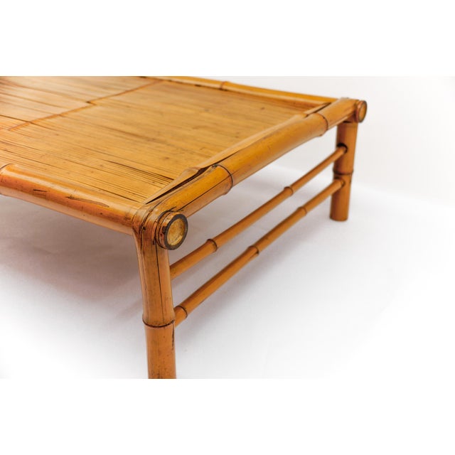 Mid-Century Minimalist Japanese Bamboo Tea Table, Japan, 1950s For Sale - Image 10 of 16