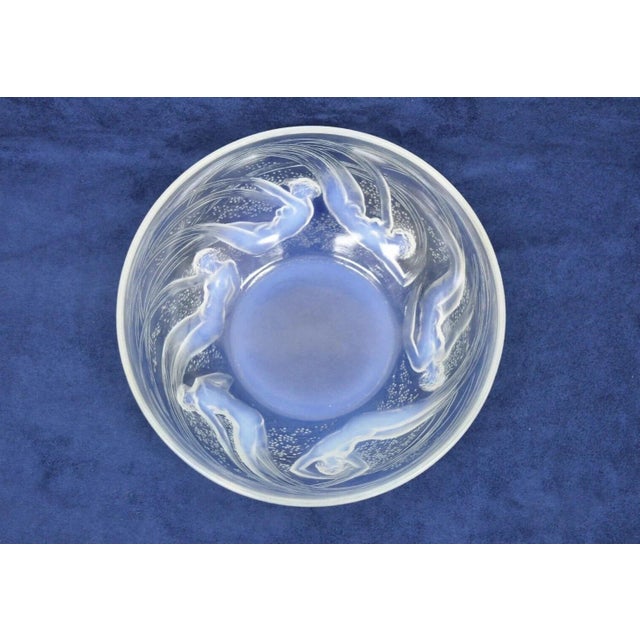 Early 20th Century René Lalique Ondines Opalescent Glass Swimming Mermaids French Dish Bowl For Sale - Image 10 of 11
