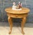 Vintage Oval accent table featuring elegan tcabriole legs with carved scroll details and a single functional drawer with a...