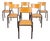 French Stacking Dining Chairs from Mullca, 1960s, Set of 6 For Sale