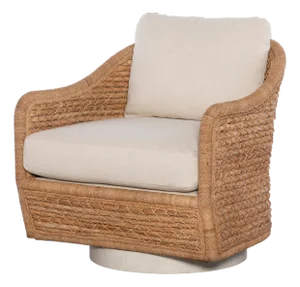Century Furniture Pompano Swivel Lounge Chair - Natural/Flax
