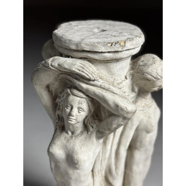 Concrete Column the Three Graces Garden Statue For Sale - Image 9 of 16